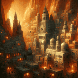 A portrait of a dwarf city.