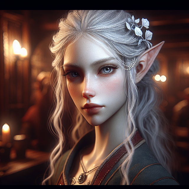 A portrait of a frost elf.