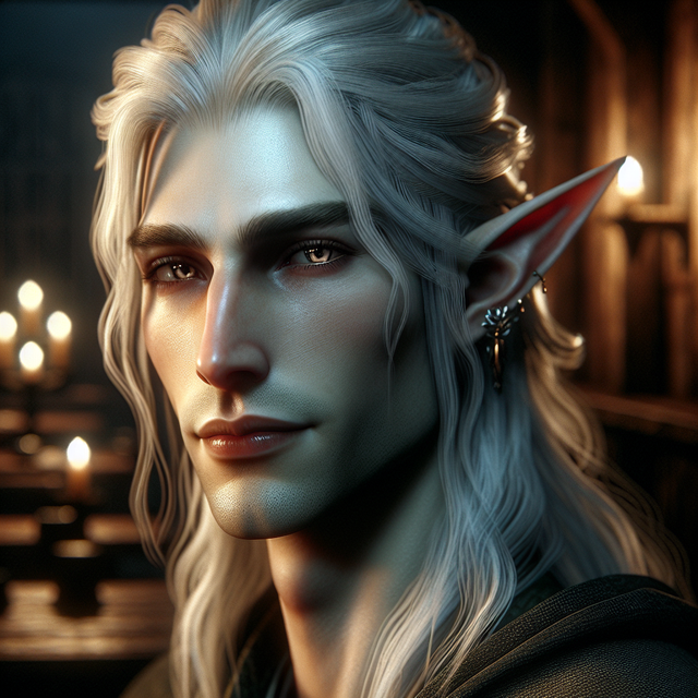 A portrait of a lotr elf.