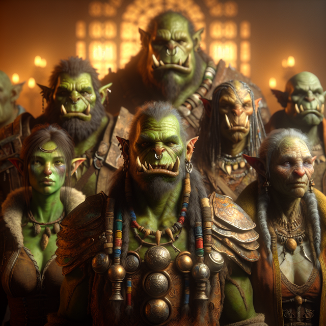 A portrait of a orc tribe.