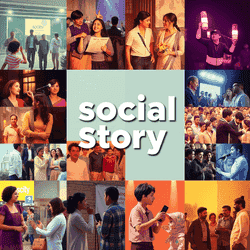 A image representing social story.