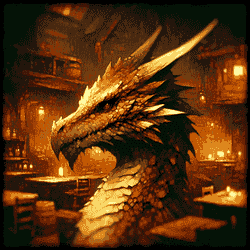 A portrait of a wyvern.