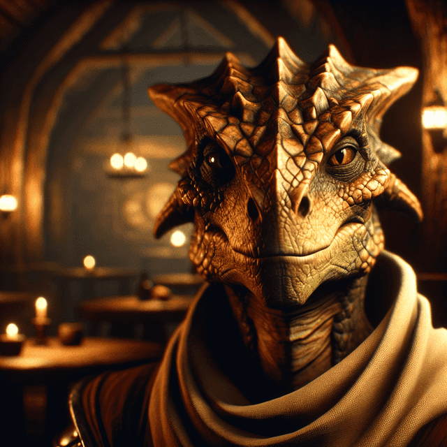 A portrait of a argonian.