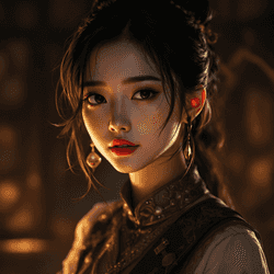 A portrait of a asian.