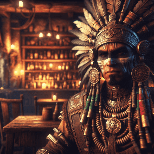 A portrait of a aztec.