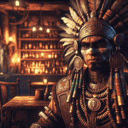 A portrait of a aztec.