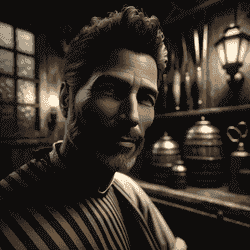 A portrait of a barber.