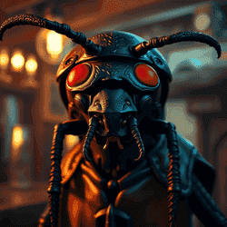 A portrait of a beetle.