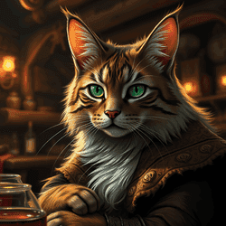 A portrait of a catfolk.