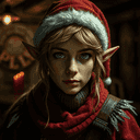 A portrait of a christmas elf.