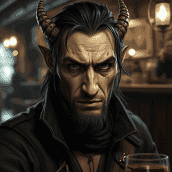 A portrait of a dhampir.