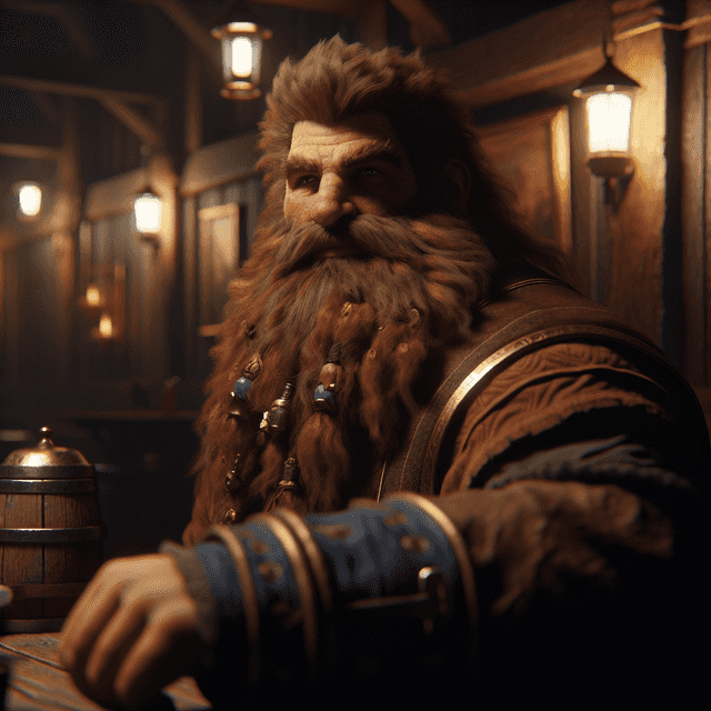 A portrait of a dnd dwarf.