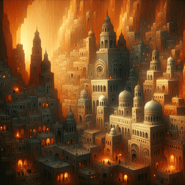 A portrait of a dwarf city.