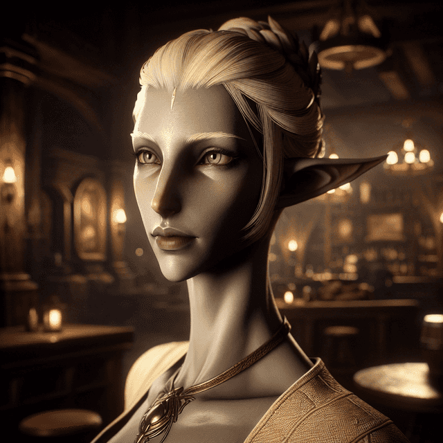 A portrait of a elezen.