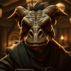 A portrait of a gungan.