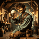 A halfling in a tavern.