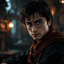 A portrait of a harry potter.