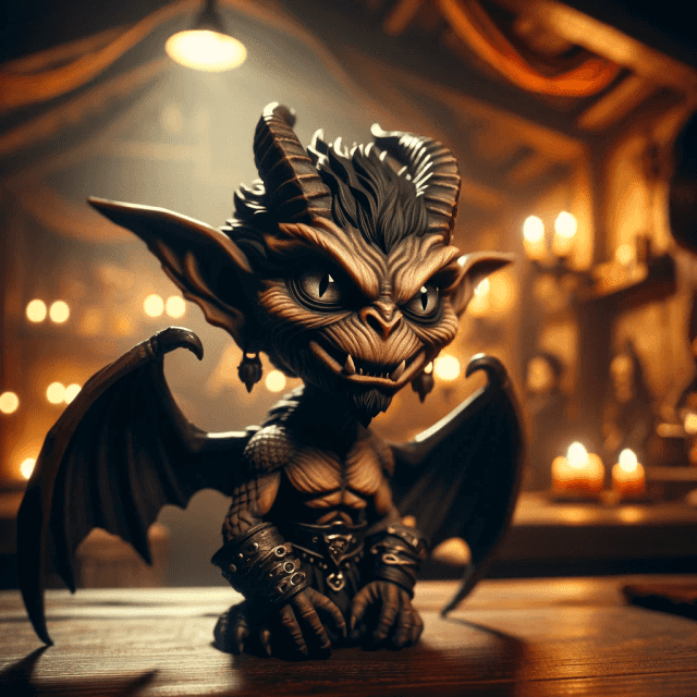 A portrait of an imp.