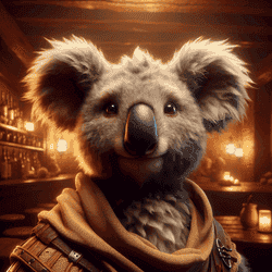 A portrait of a koala.