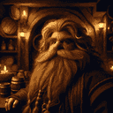 A portrait of a lotr dwarf.