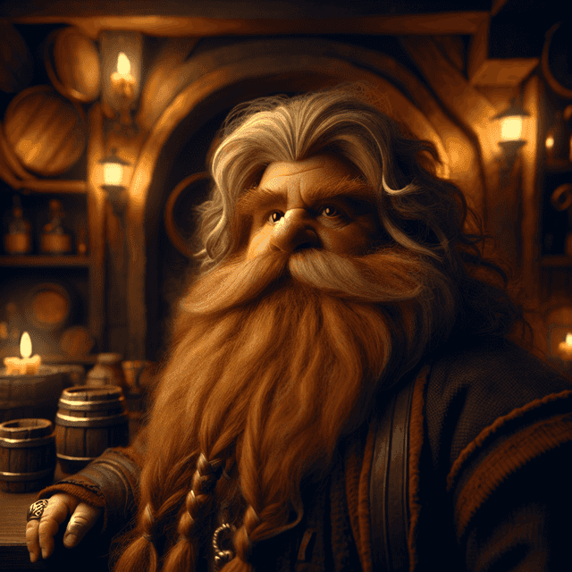 A portrait of a lotr dwarf.