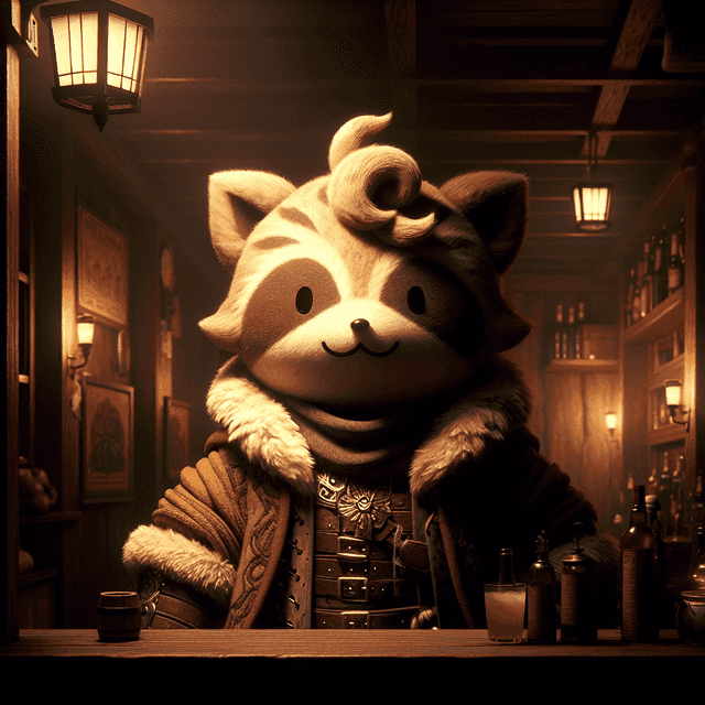 A portrait of a mascot.