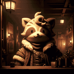 A portrait of a mascot.