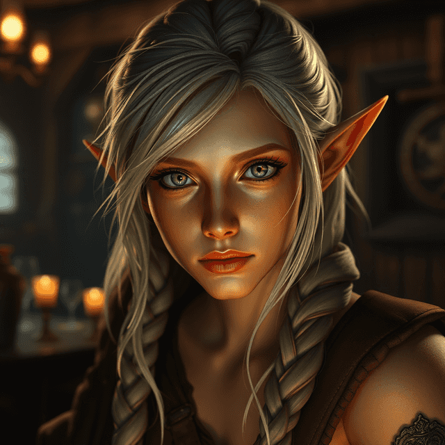 A portrait of a moon elf.