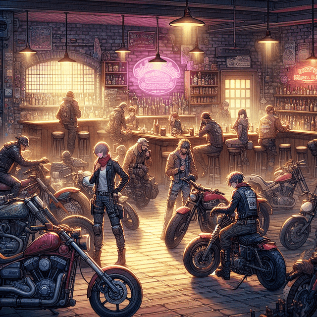 A portrait of a motorcycle club.