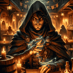 A portrait of a necromancer.