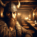 A portrait of a norse.