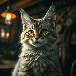 A portrait of a palico.