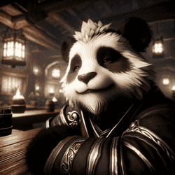 A portrait of a pandaren.