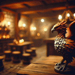 A portrait of a phoenix.