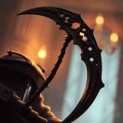 A portrait of a scythe.