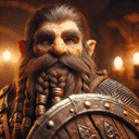 A portrait of a shield dwarf.