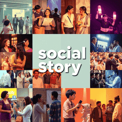 A image representing social story.