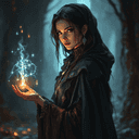 A portrait of a sorceress.