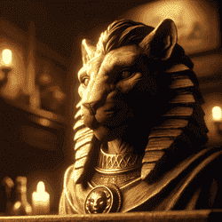 A portrait of a sphinx.