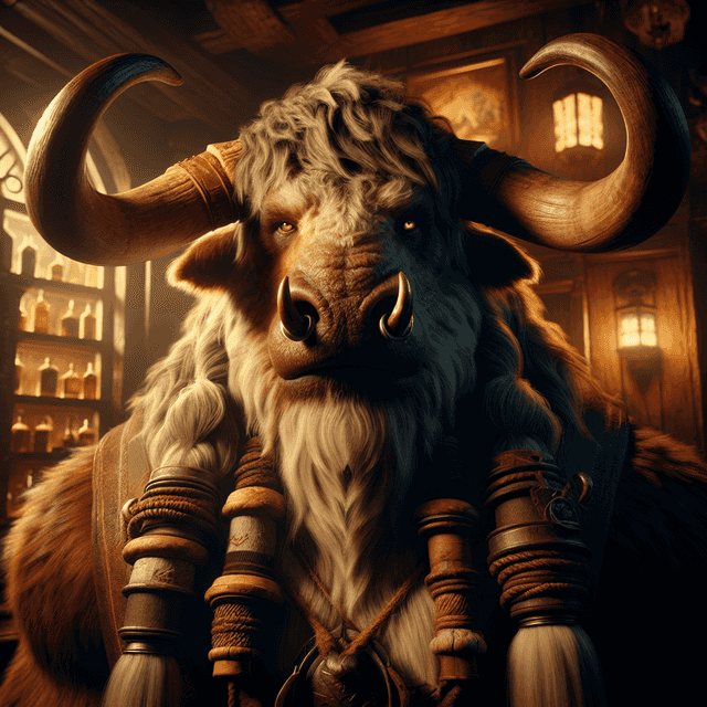 A portrait of a tauren.