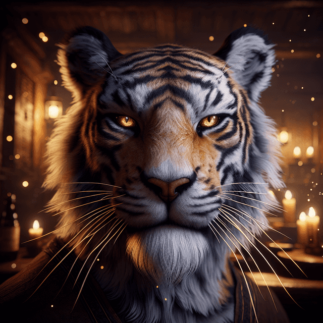 A portrait of a tiger.