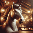 A portrait of a unicorn.