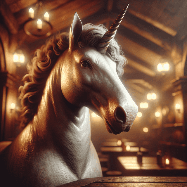 A portrait of a unicorn.