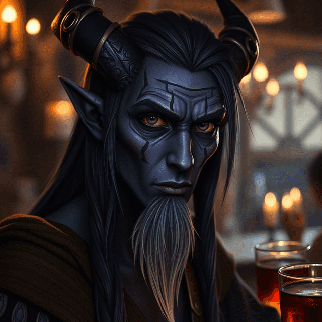 A portrait of a void elf.