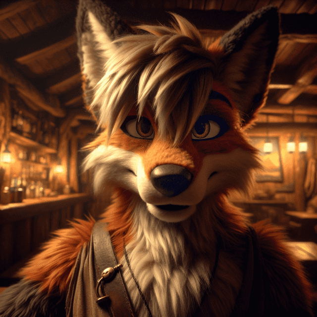 A portrait of a vulpera.