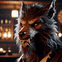 A portrait of a werewolf.