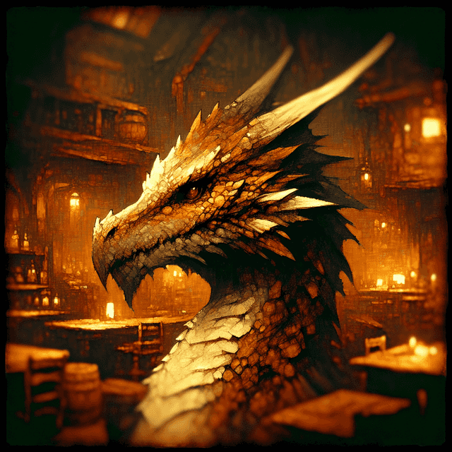 A portrait of a wyvern.