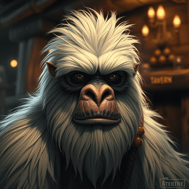 A portrait of a yeti.