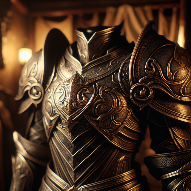A portrait of a armor.