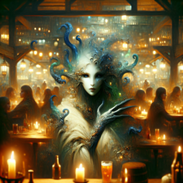 A changeling in a tavern.